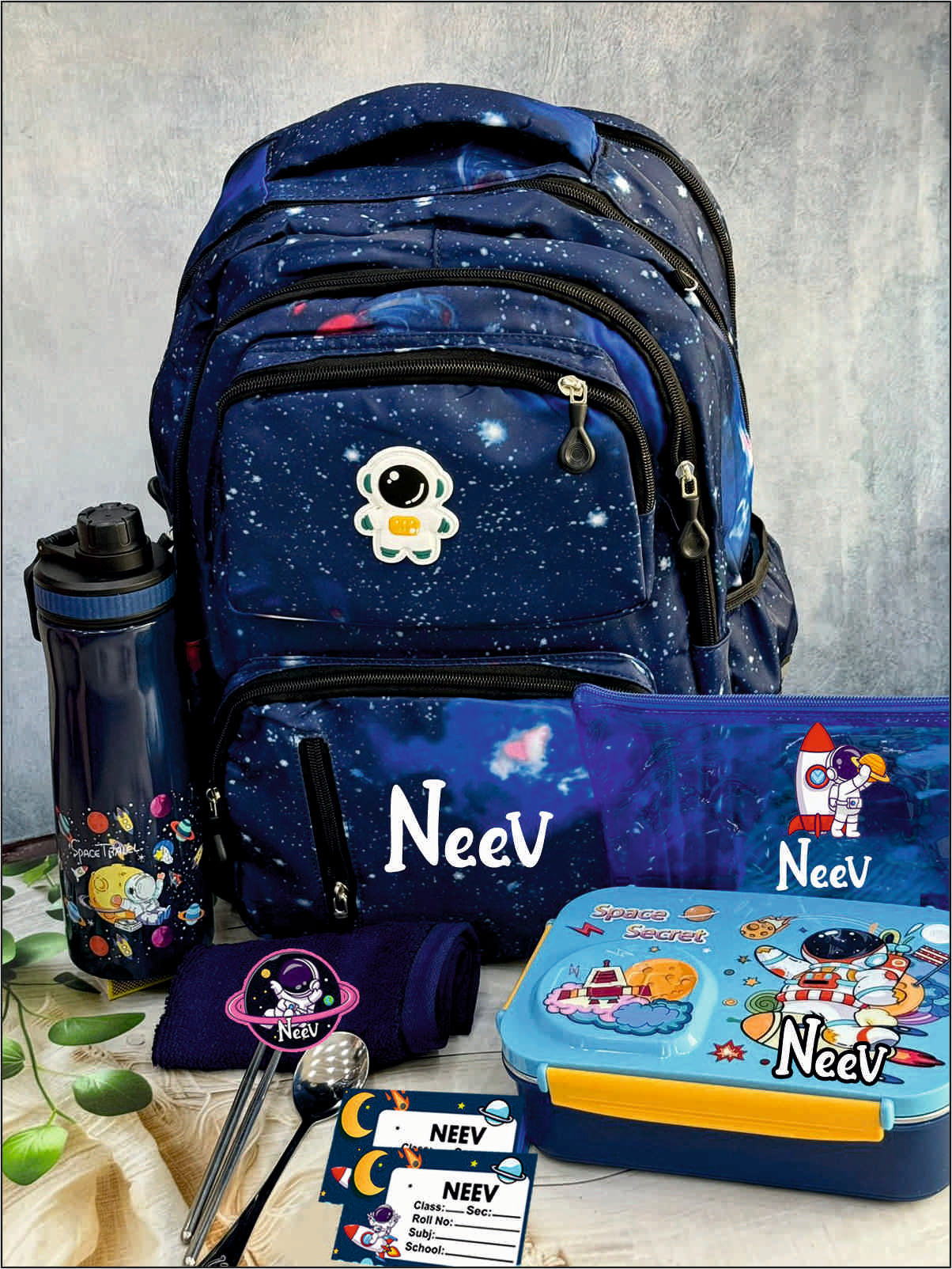 18 inches Personalized School Bag Combo