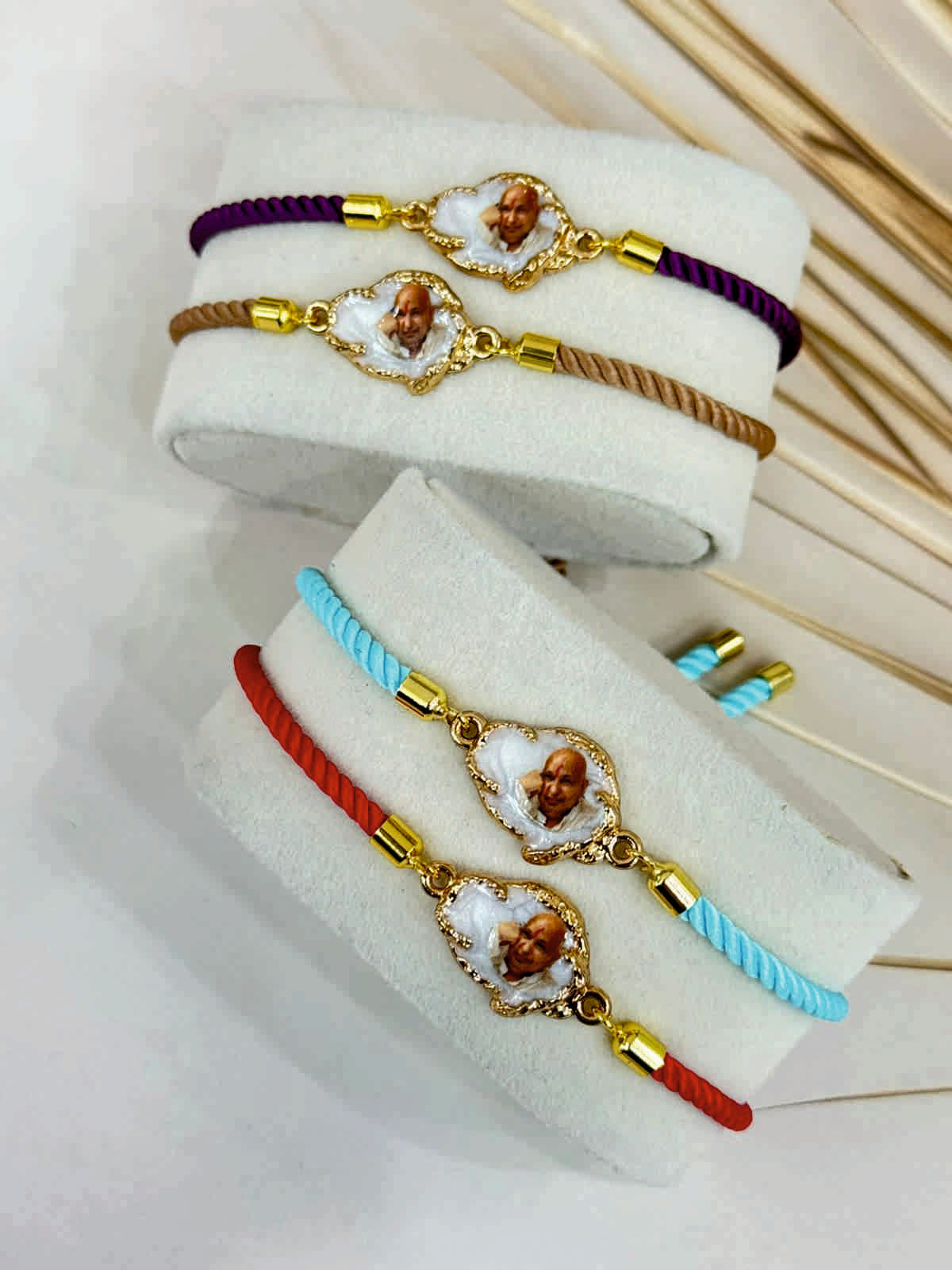 Jai Guruji Rakhi Bracelets for Couple