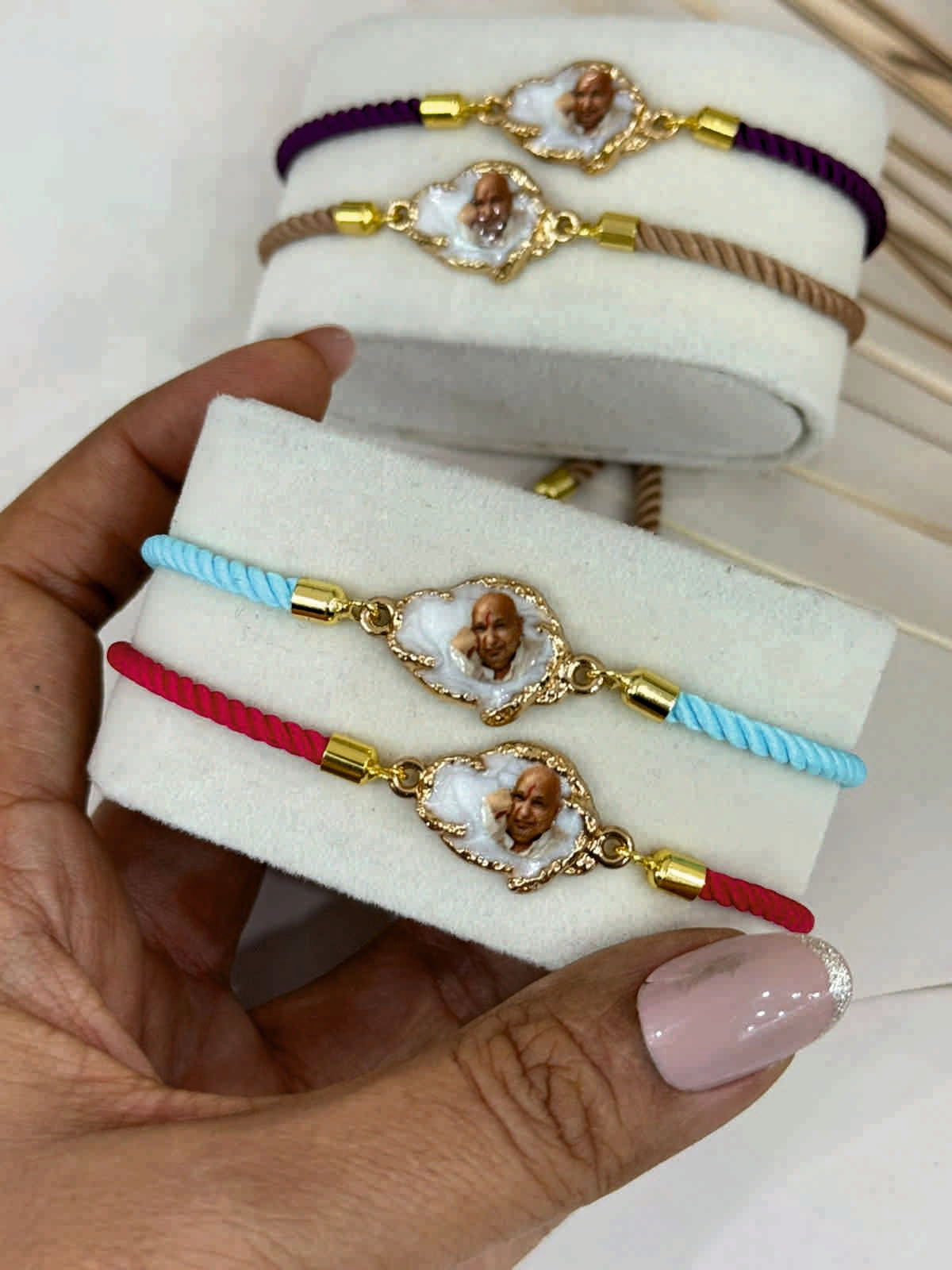 Jai Guruji Rakhi Bracelets for Couple