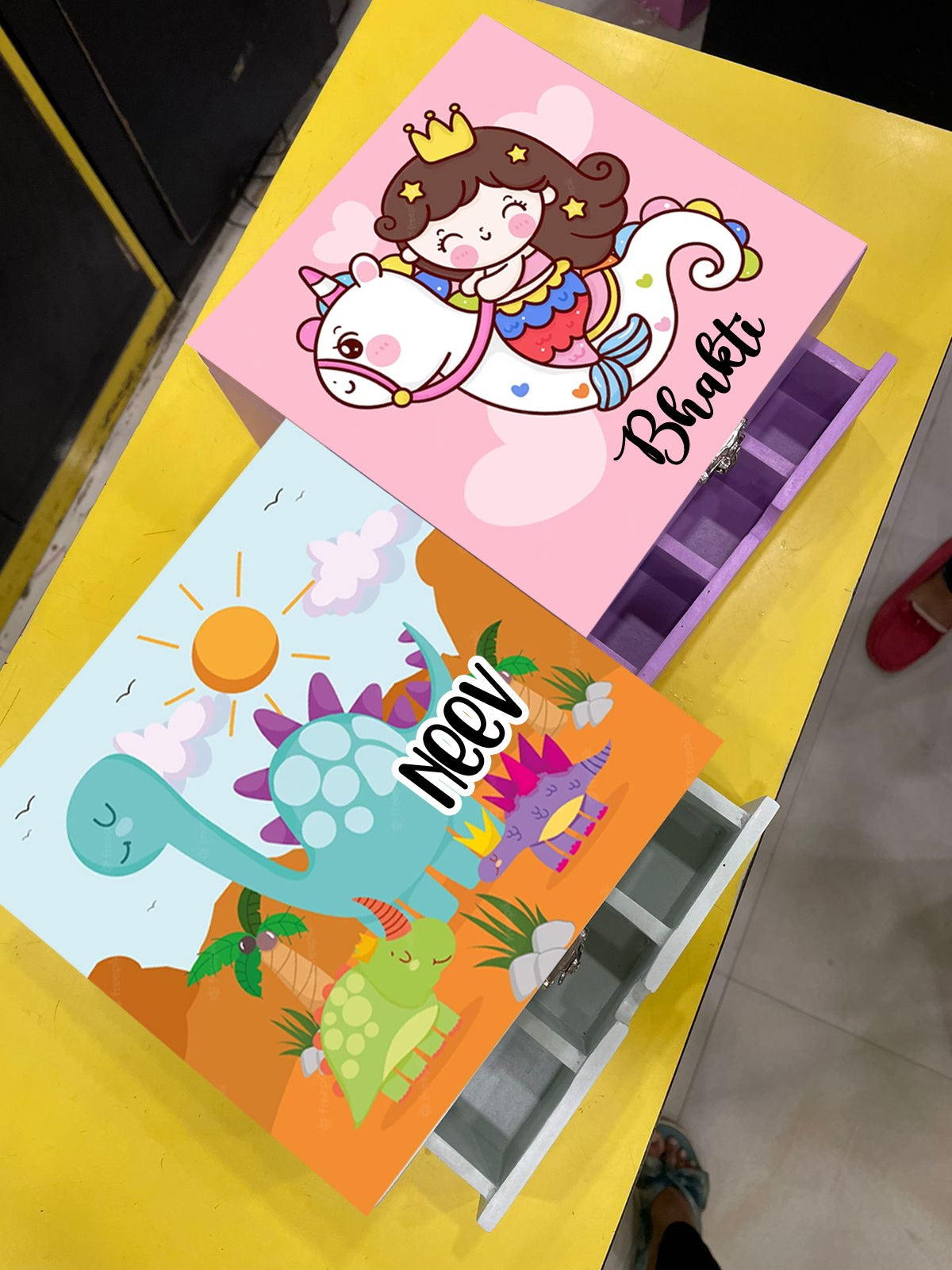 Kids Personalised Wooden Organiser