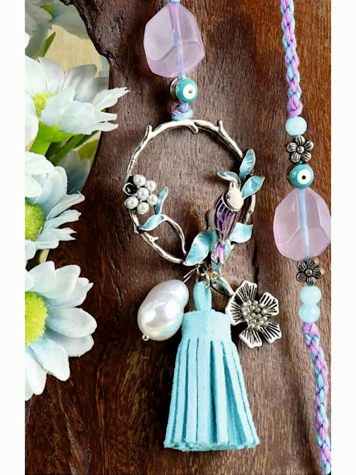 Designer Stone Couple Rakhi