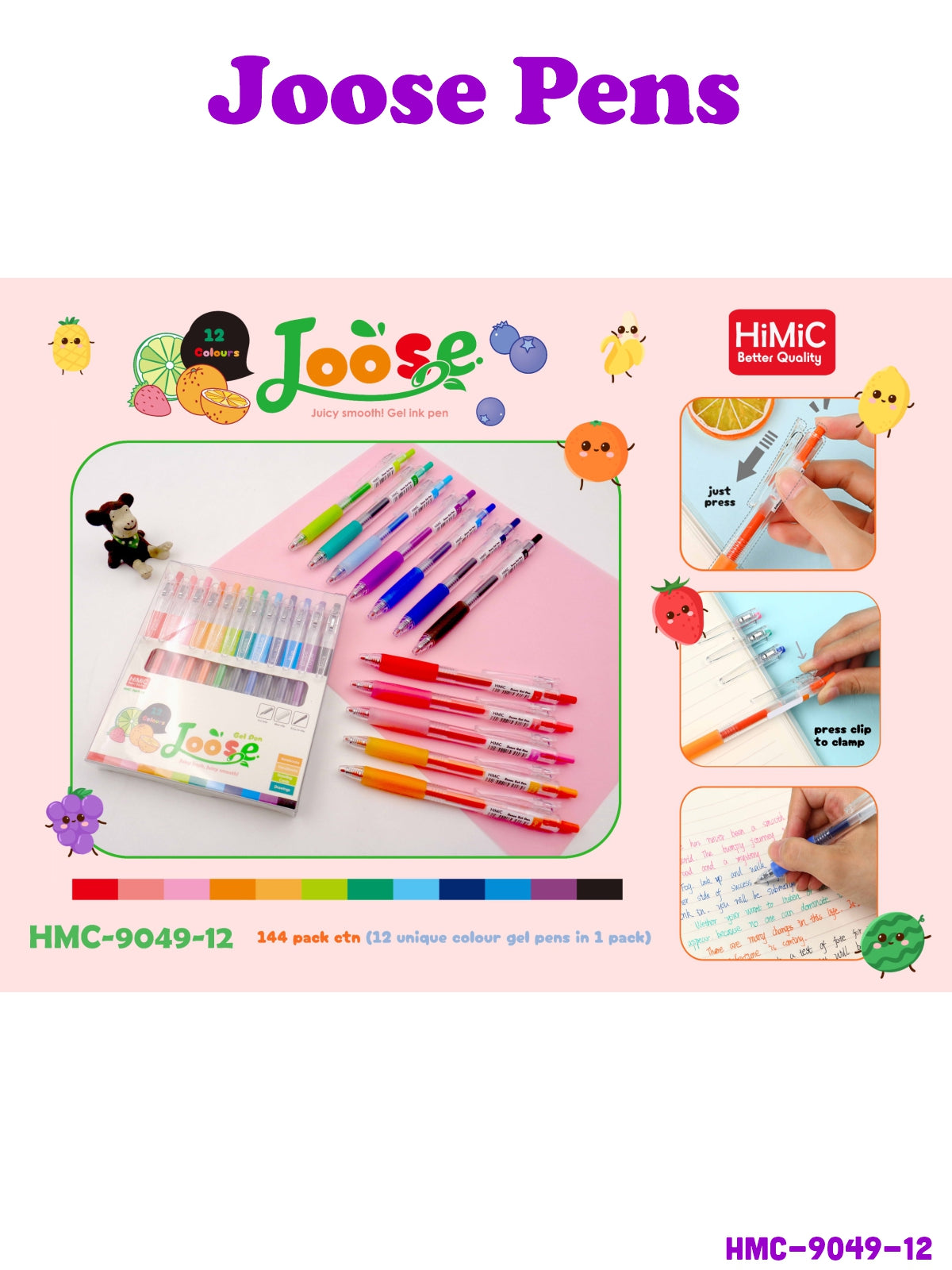 Joose Fruity Color Pens (Pack of 12pens)