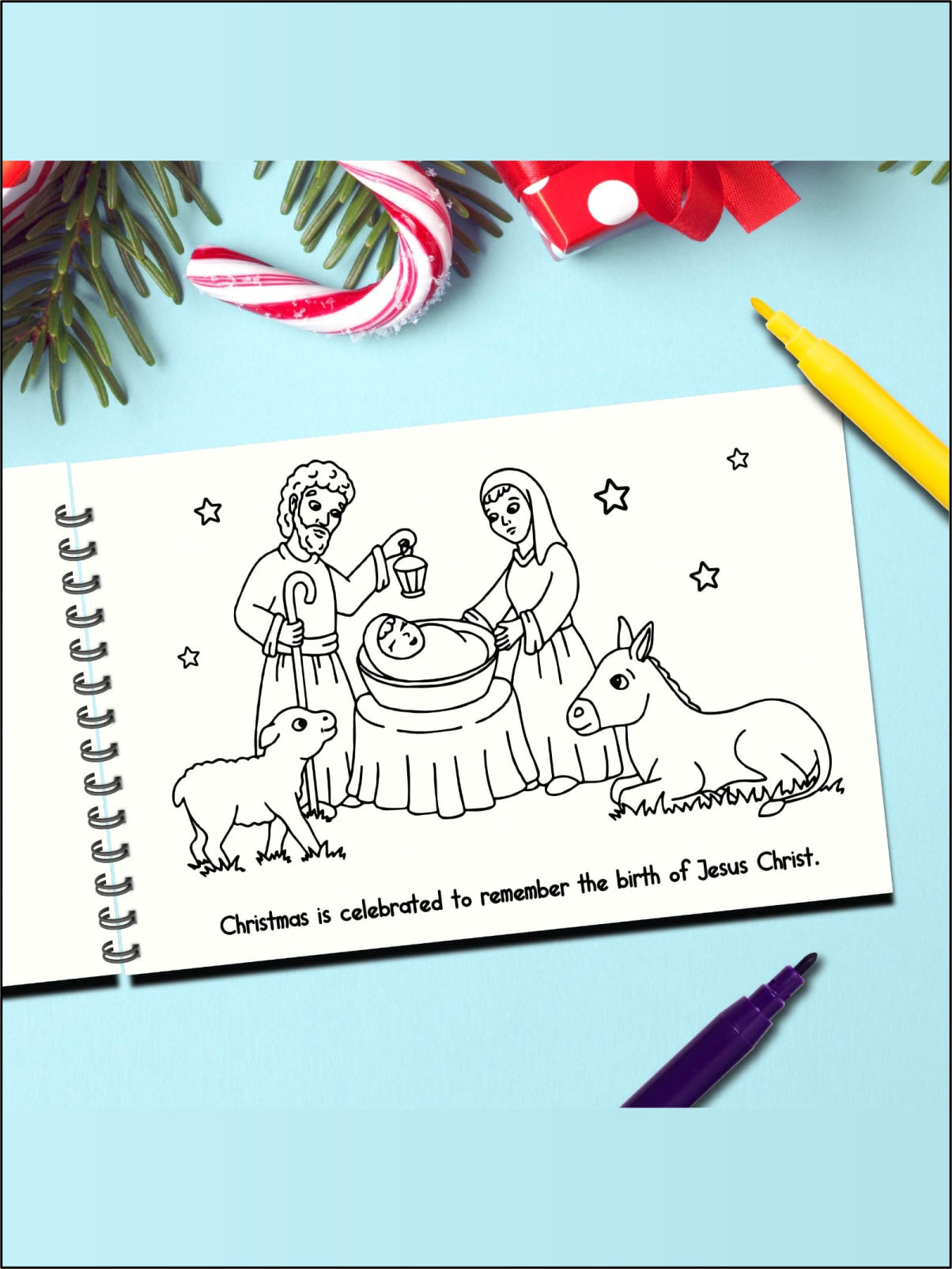 Personalized Christmas Coloring Book