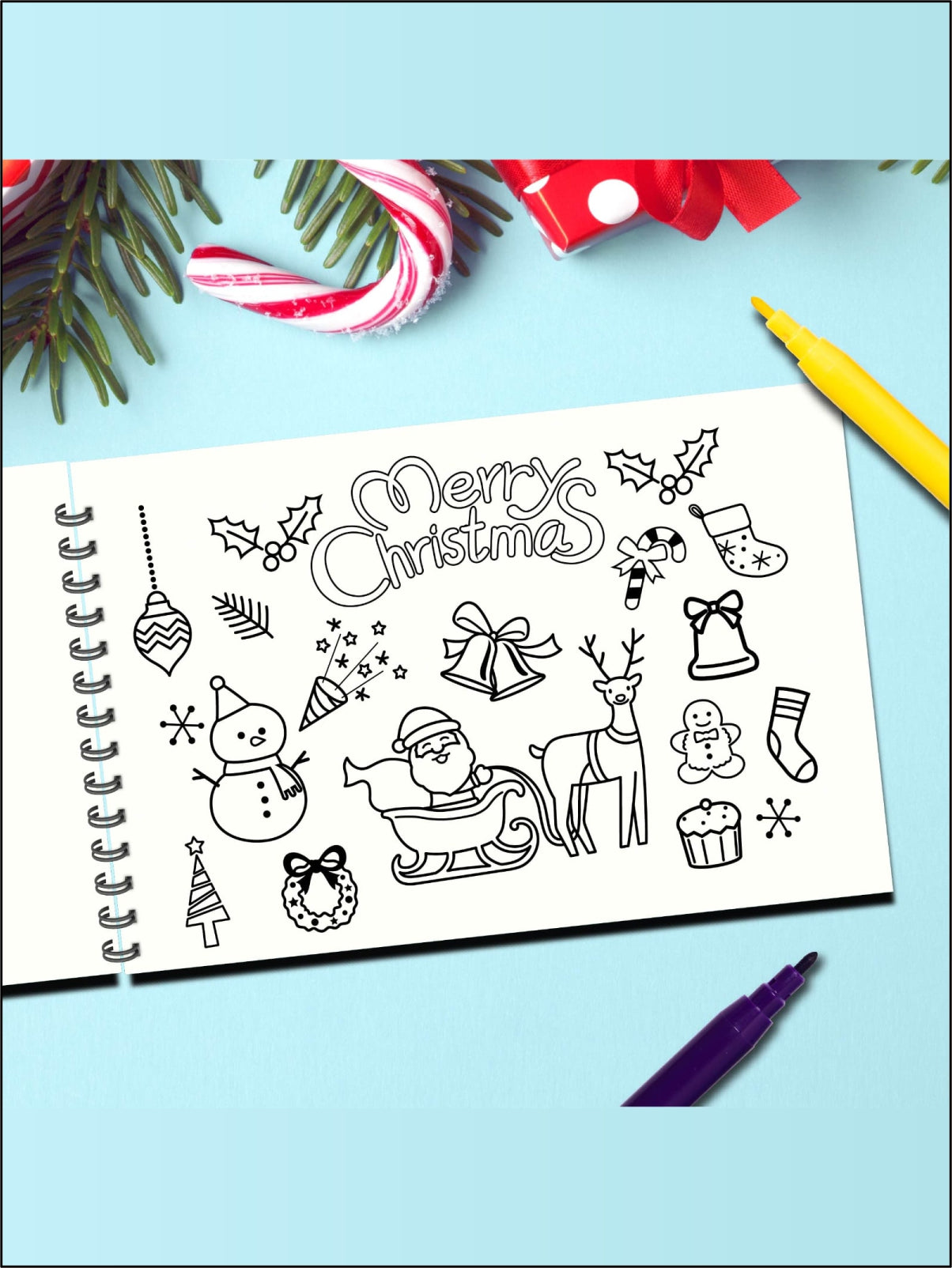 Personalized Christmas Coloring Book