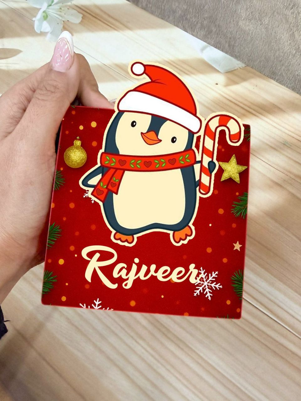 Christmas Stationery Organizer Centrepiece