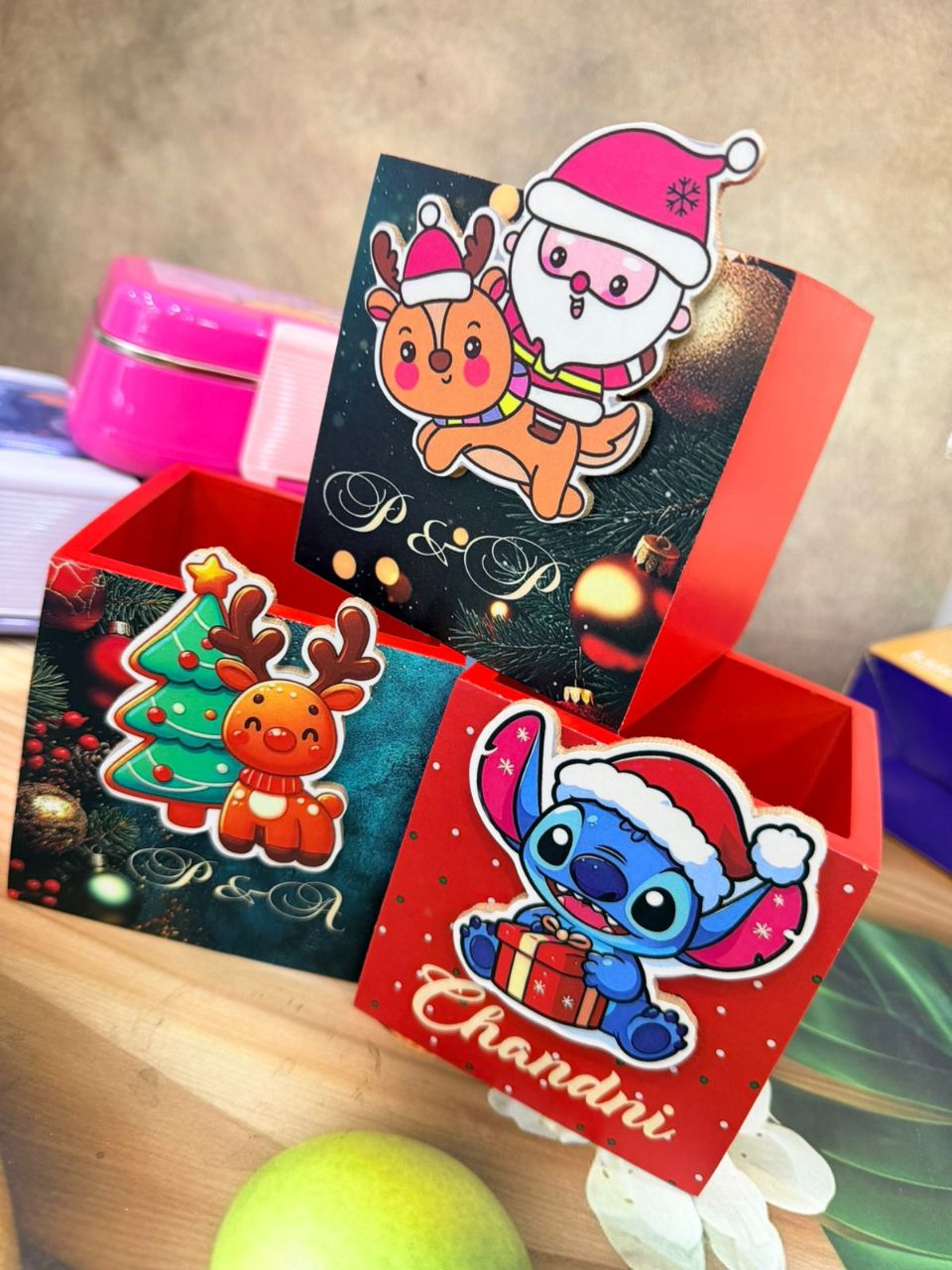 Christmas Stationery Organizer Centrepiece