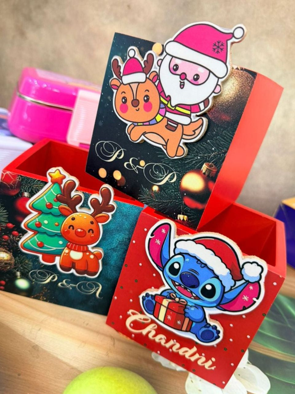 Christmas Stationery Organizer Centrepiece