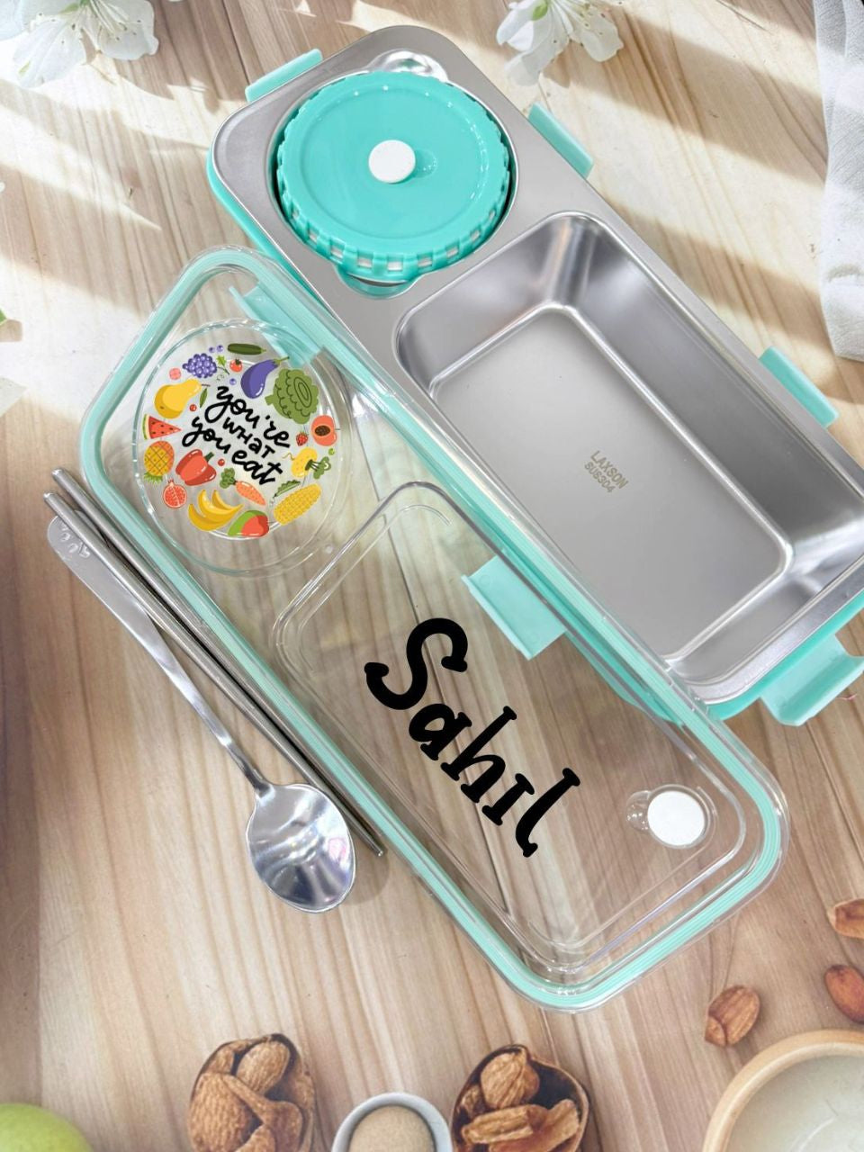 2 grid customised lunch box