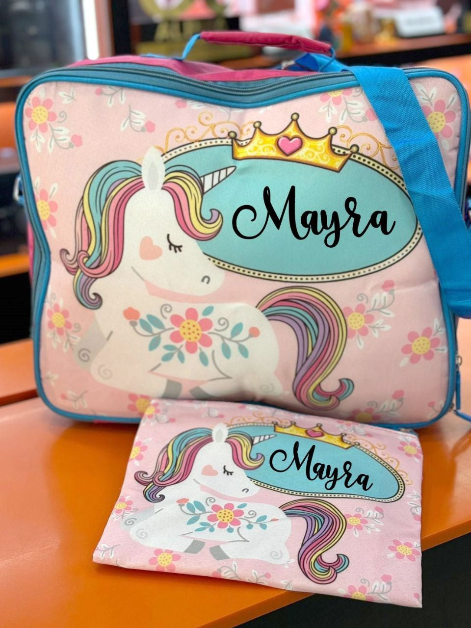 Personalised Overnight Bag with pouch