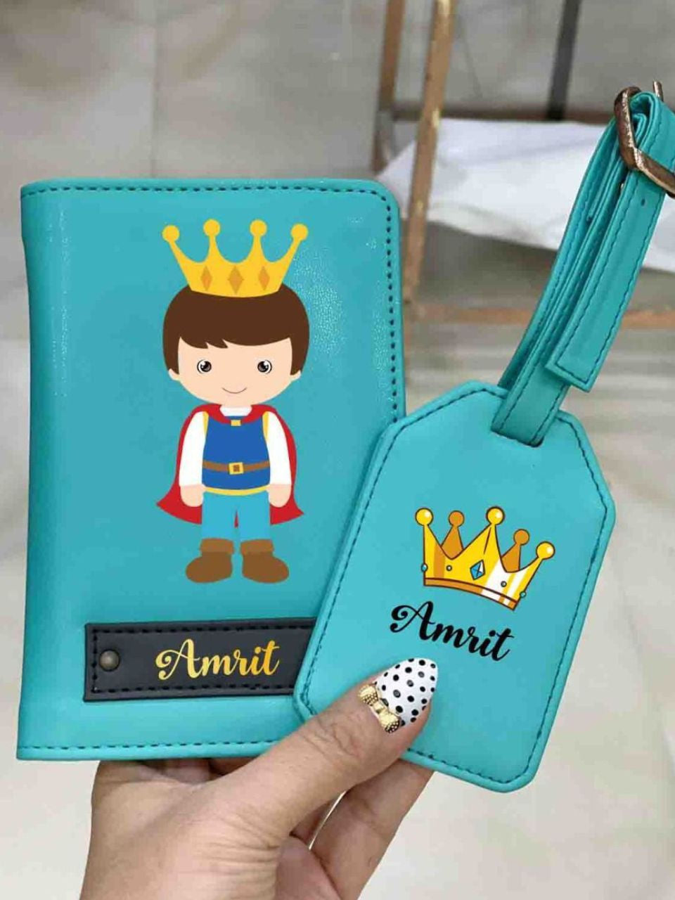 Kids Passport Cover - Luggage Tag Combo Set