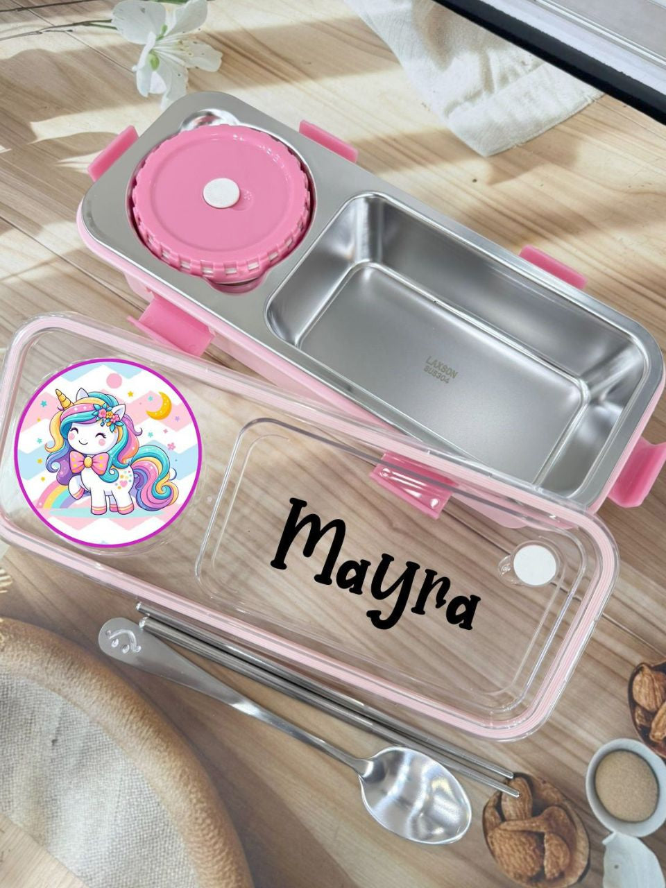 2 grid customised lunch box