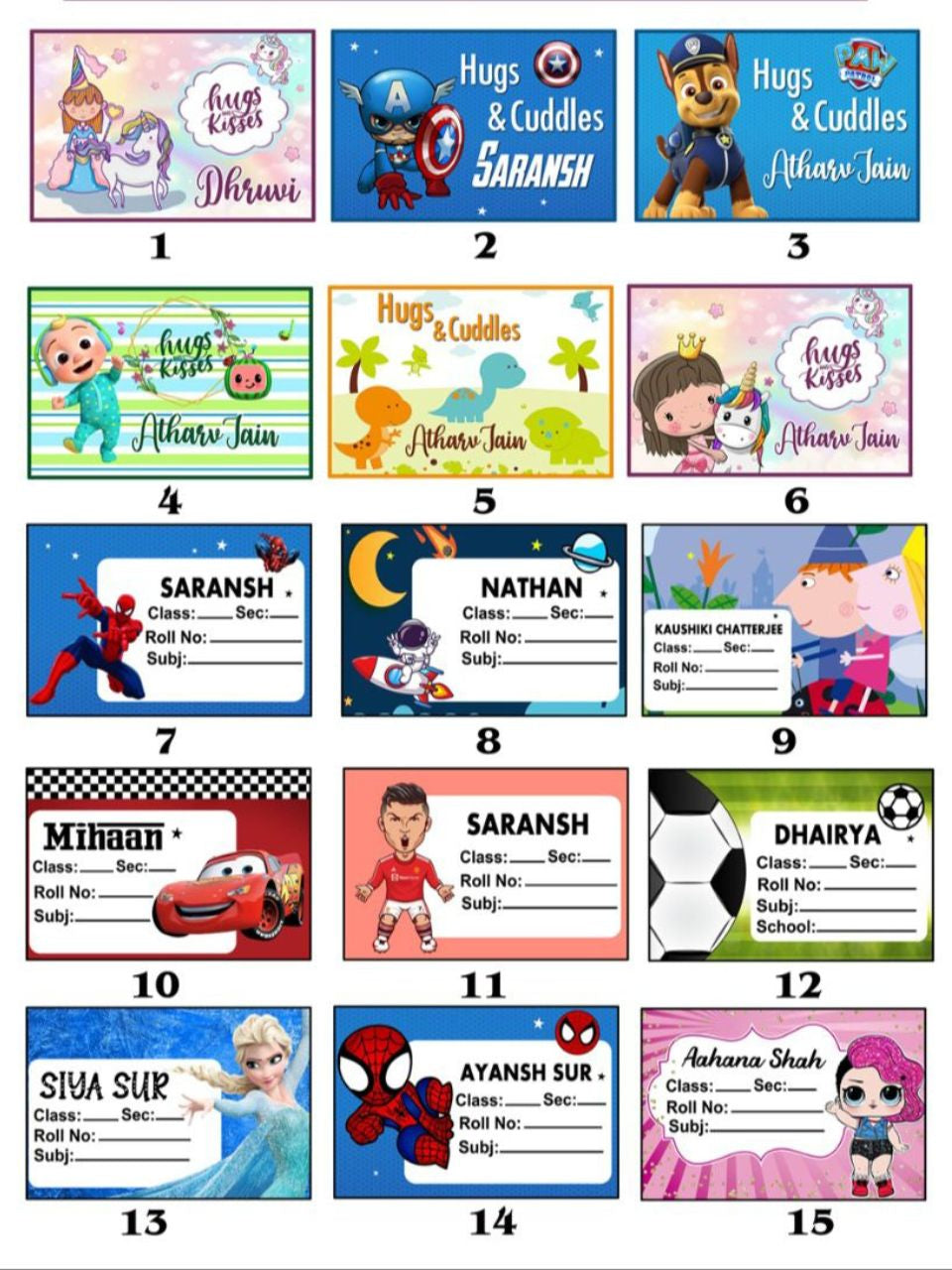 School Labels Combo 2