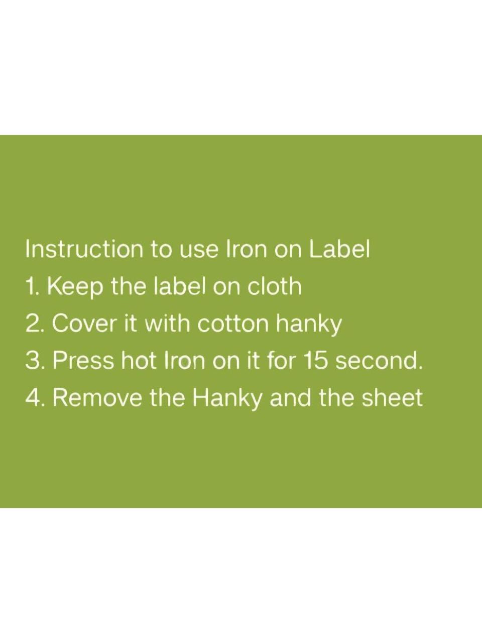 Iron on Labels