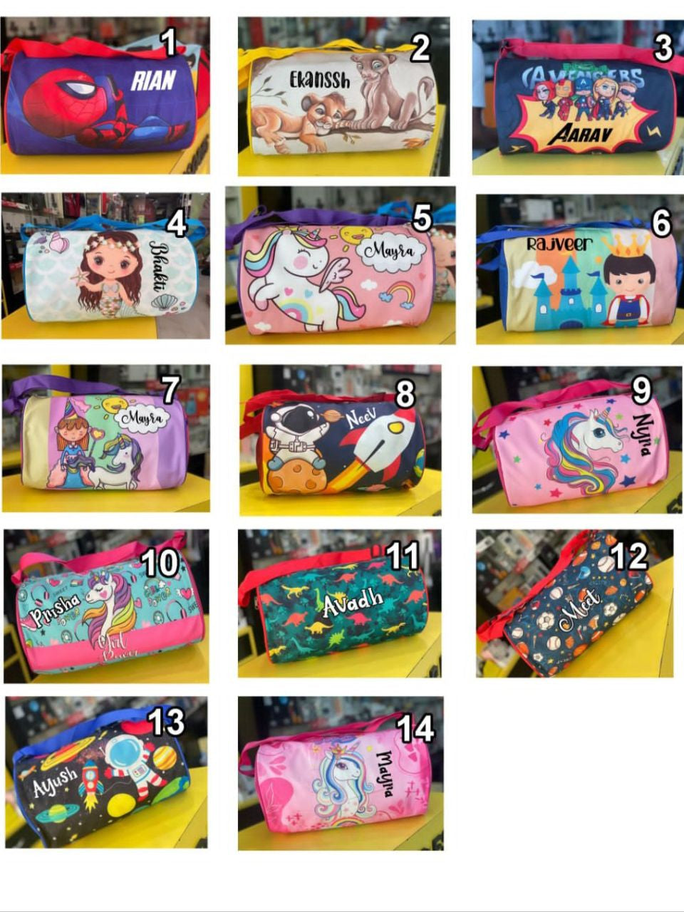 Kids Personalized Duffle Bag