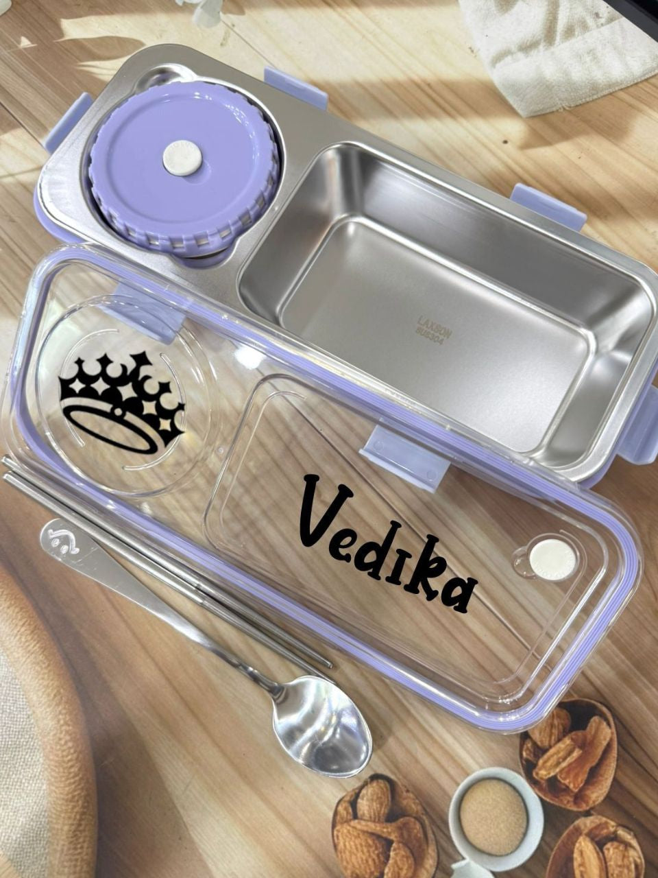 2 grid customised lunch box