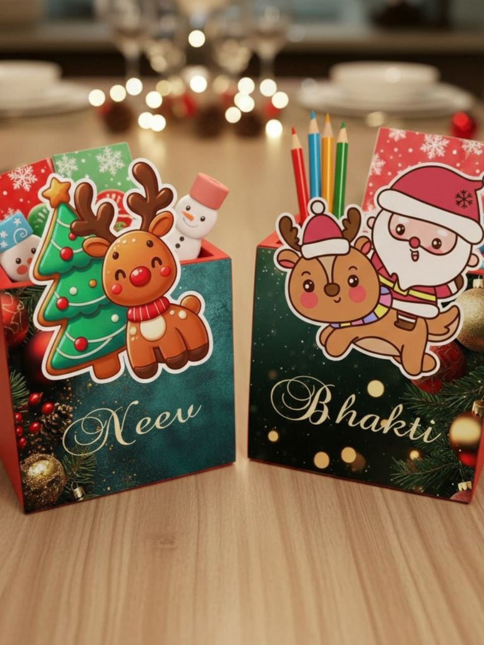 Christmas Stationery Organizer Centrepiece