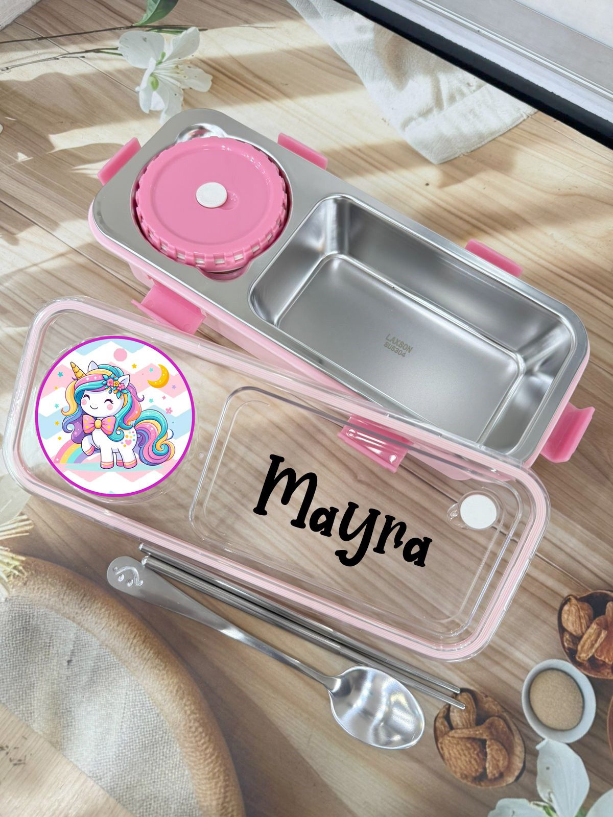 2 grid customised lunch box