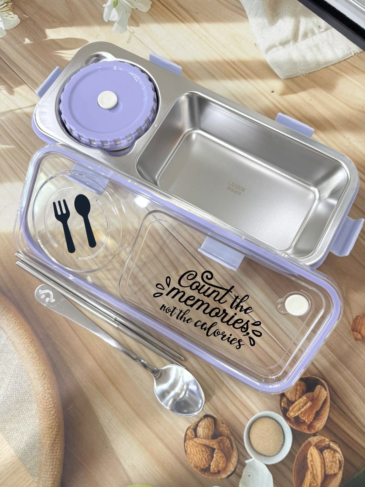 2 grid customised lunch box