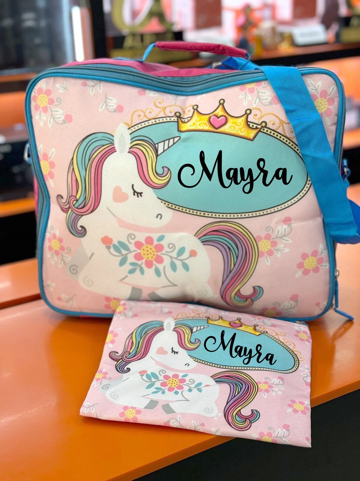 Personalised Overnight Bag with pouch