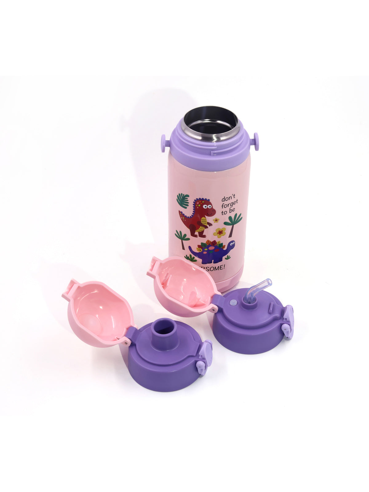 Dudu Dinos 2 Cap in 1 Sipper Bottle | 450ml Leakproof Fun!
