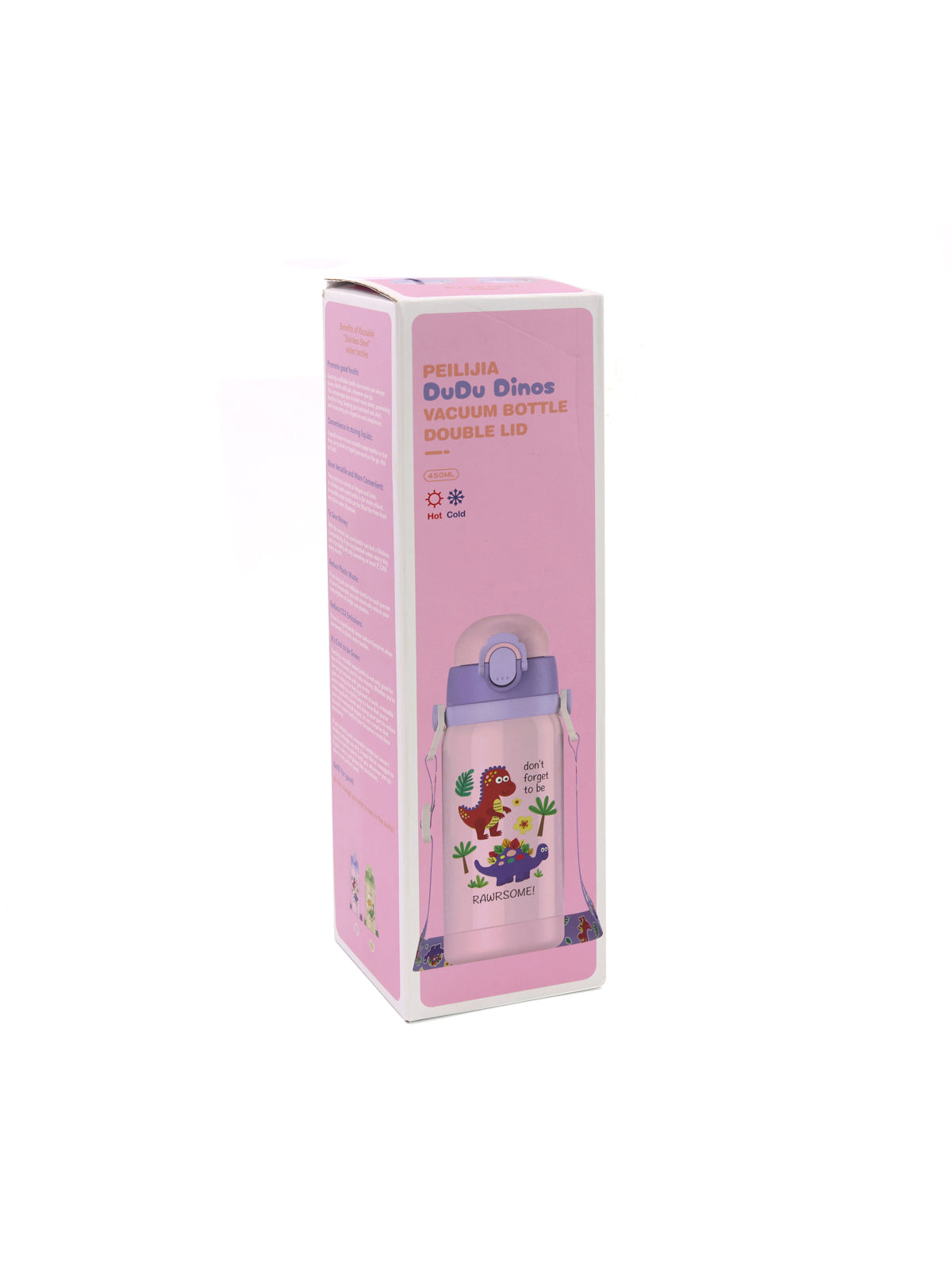 Dudu Dinos 2 Cap in 1 Sipper Bottle | 450ml Leakproof Fun!