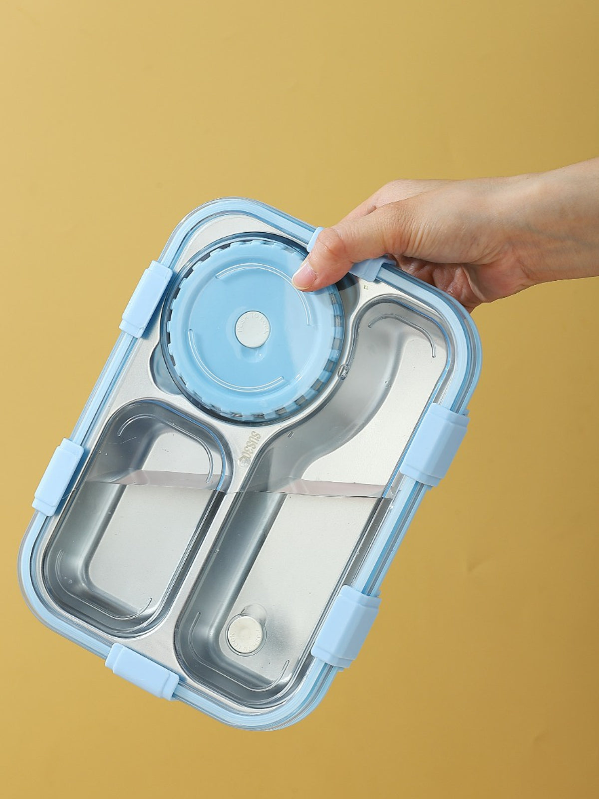 3-Partition Steel Lunch Box