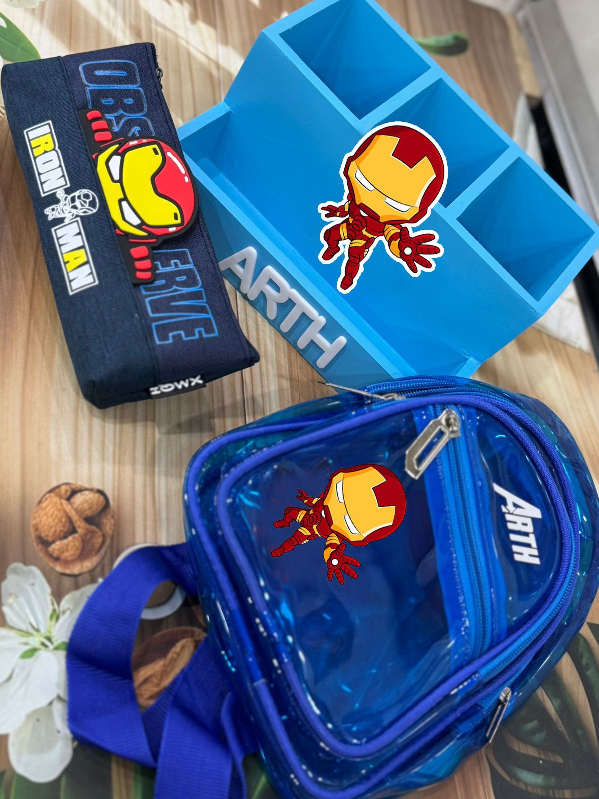Superhero Combo - Penstand, Jelly Chest Bag and Pouch
