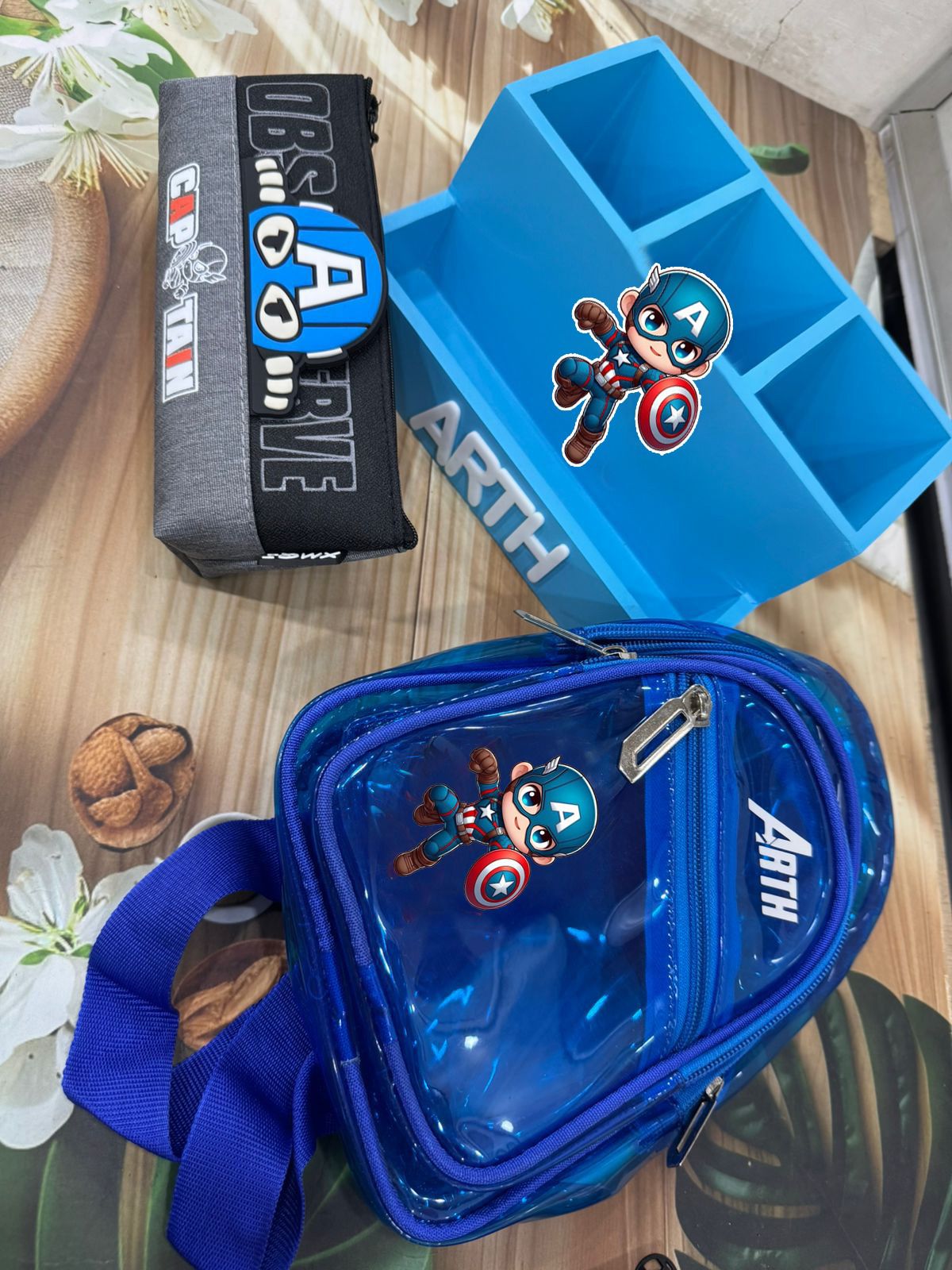 Superhero Combo - Penstand, Jelly Chest Bag and Pouch