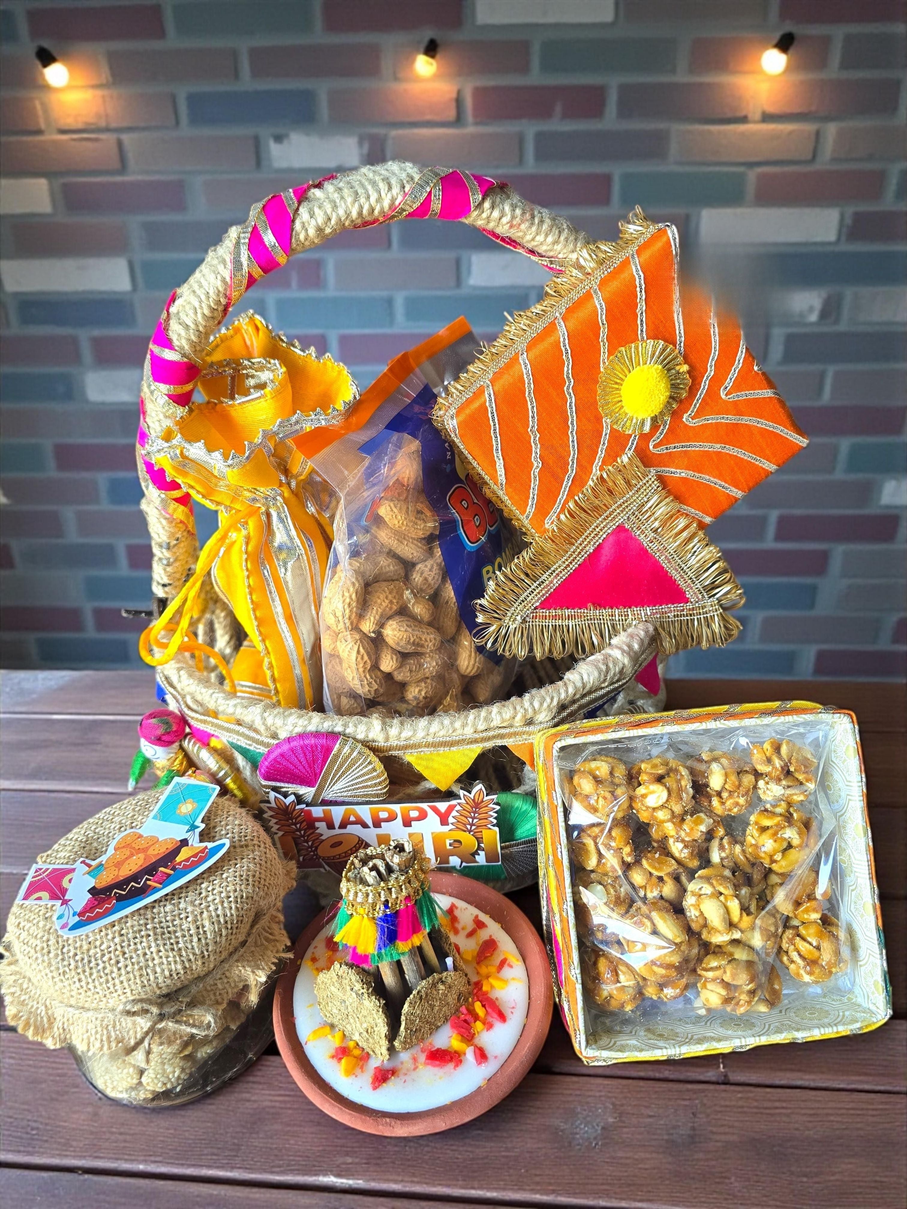 Lohri Jute Basket Hamper