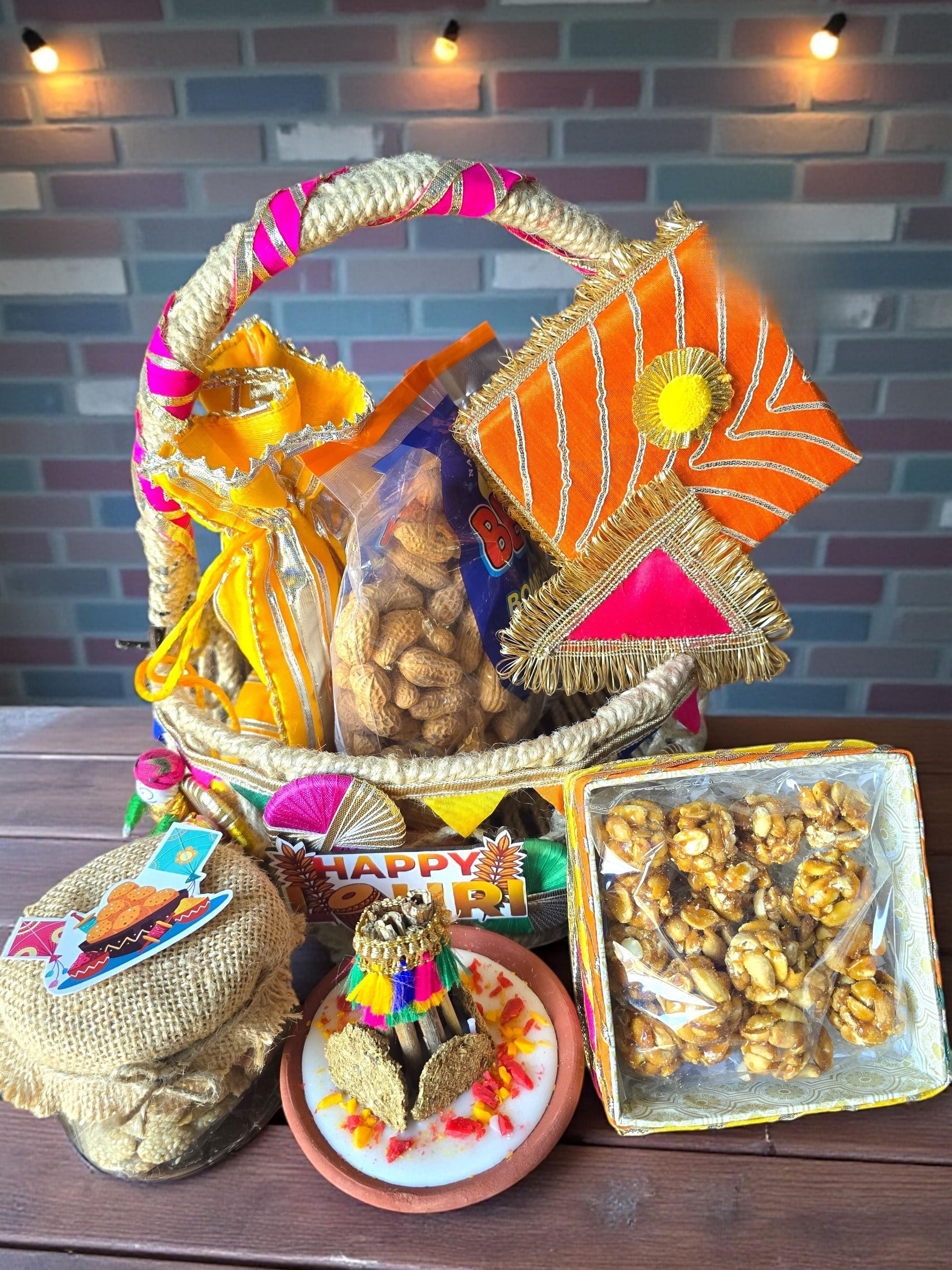 Lohri Jute Basket Hamper