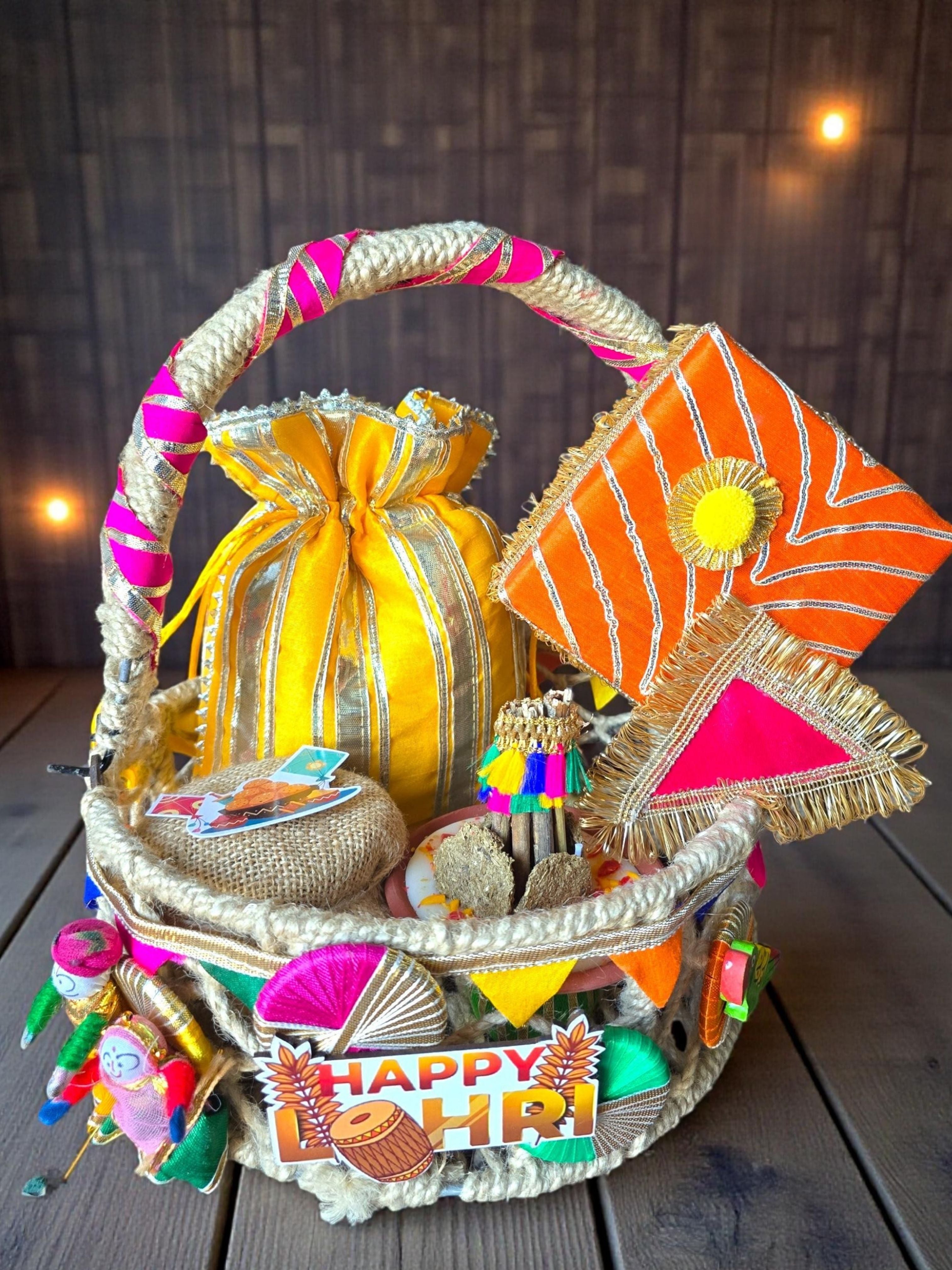 Lohri Jute Basket Hamper