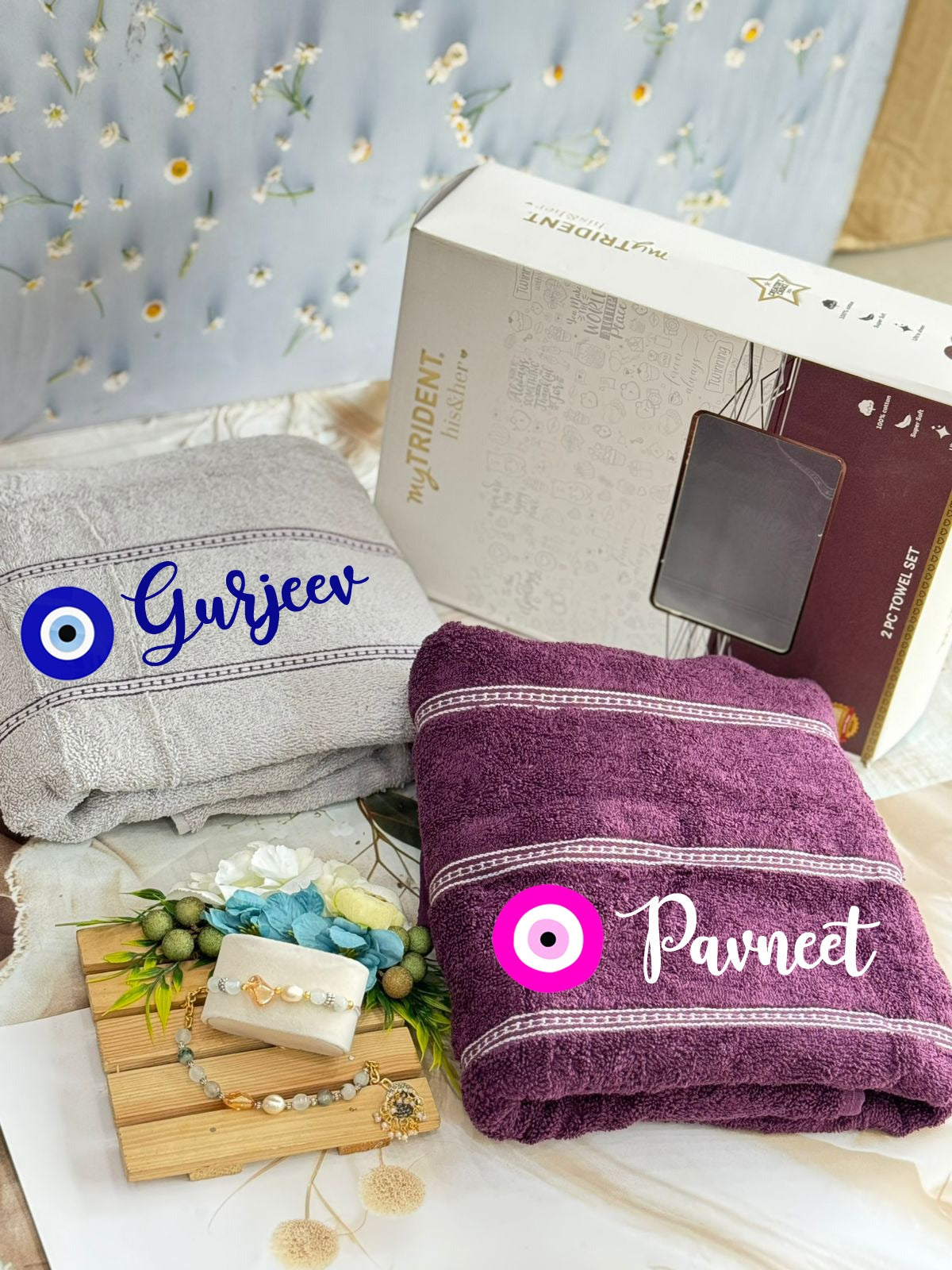 Trident Couple Towel set