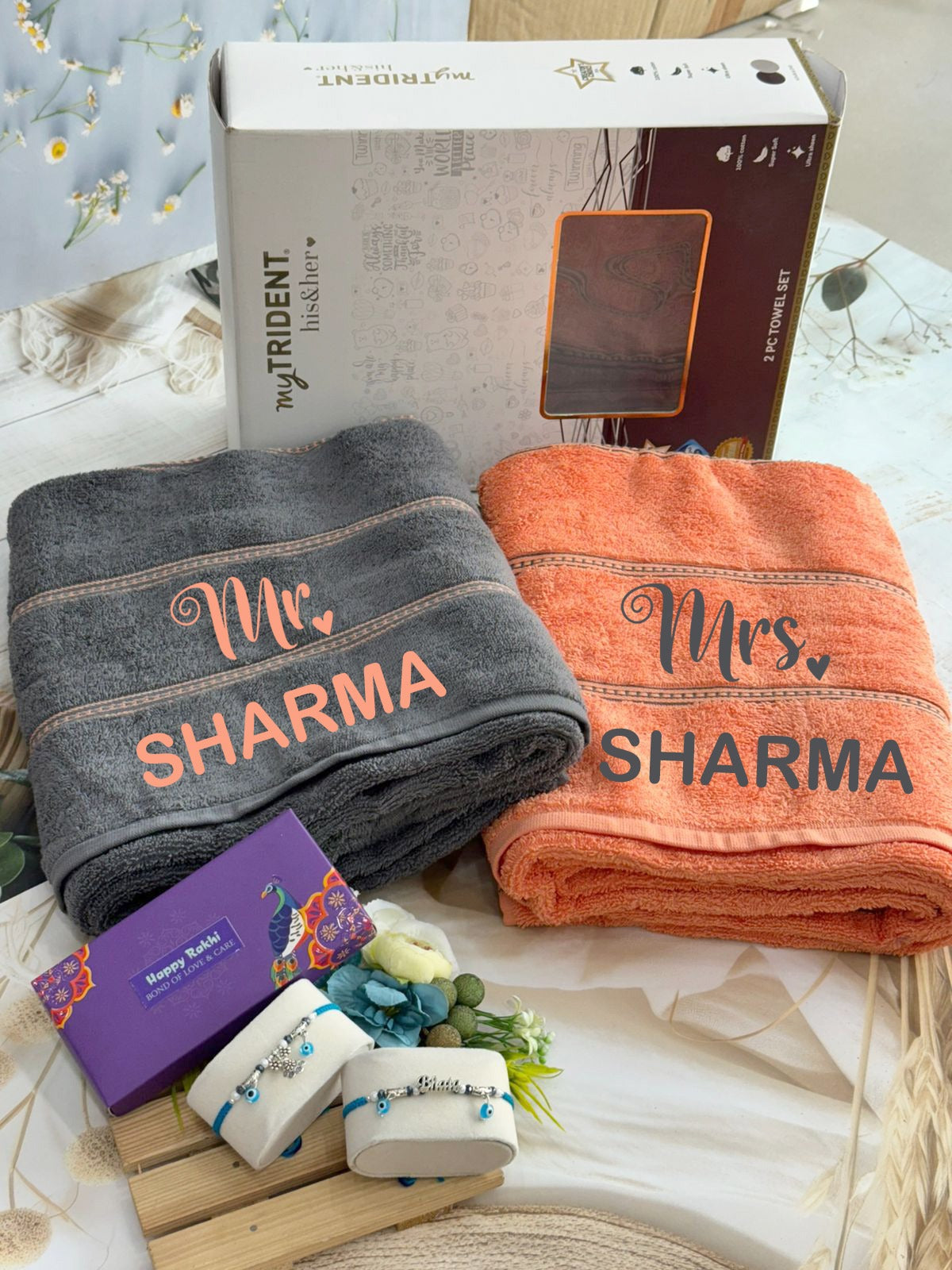 Trident Couple Towel set