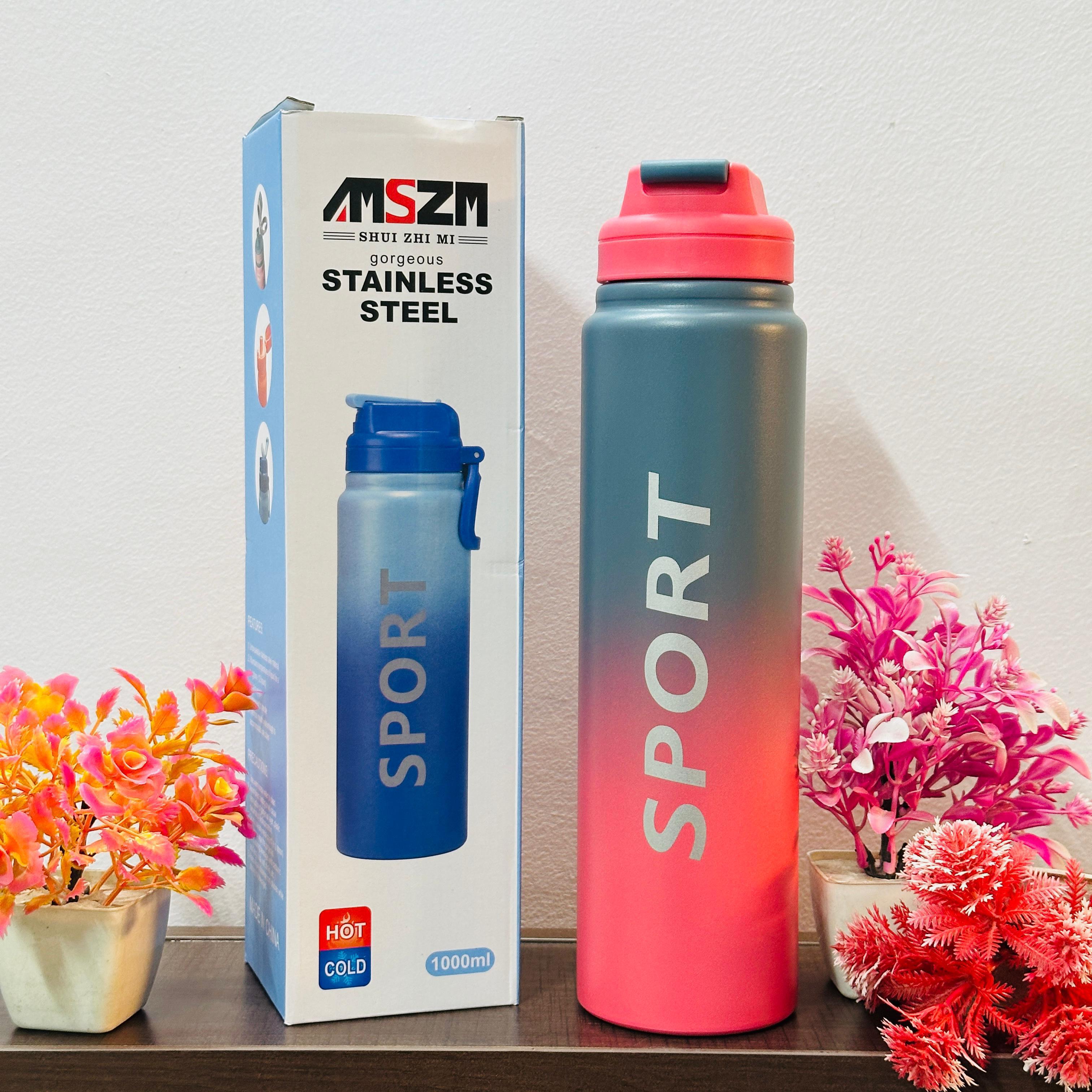 Stainless steel 1 litre sipper bottles