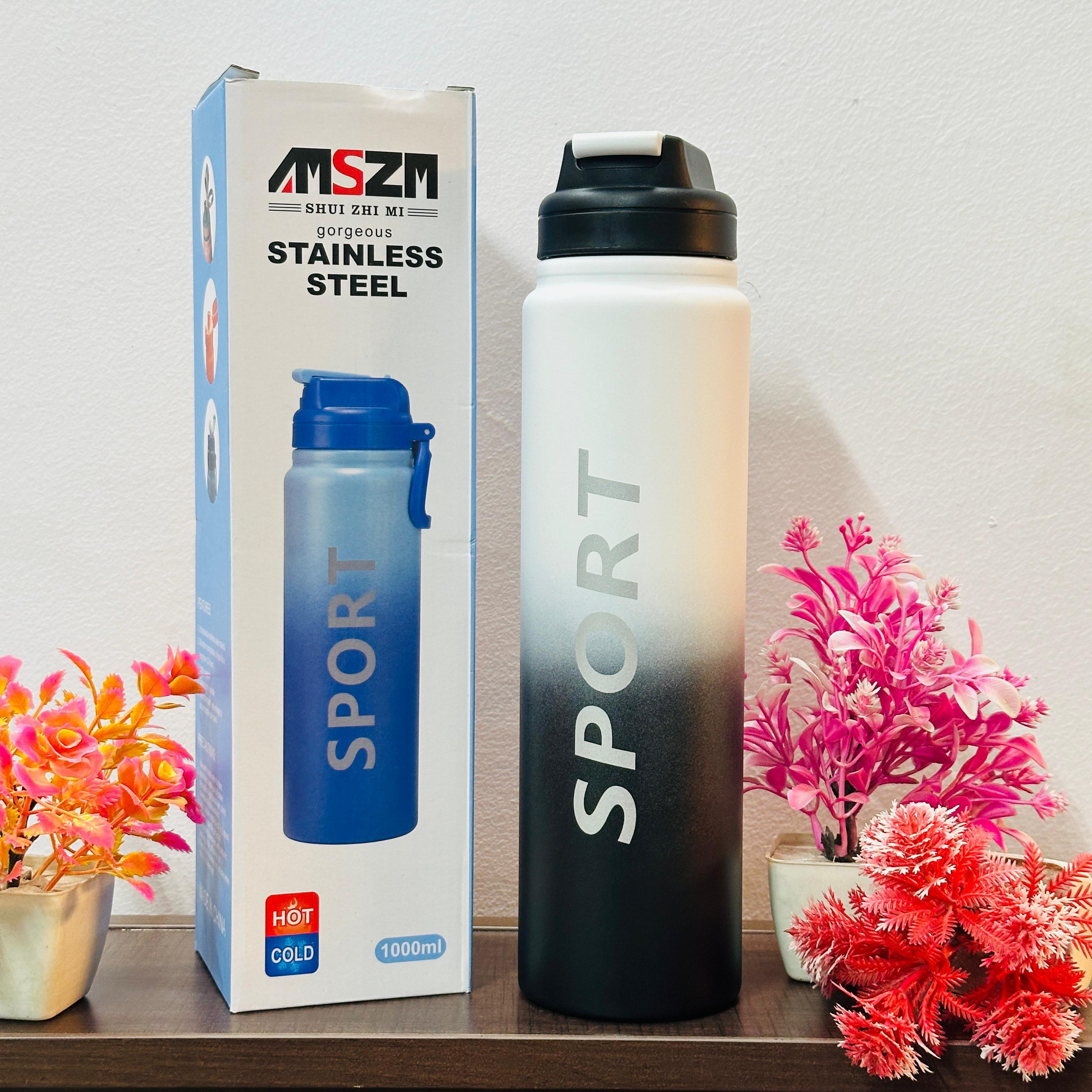 Stainless steel 1 litre sipper bottles