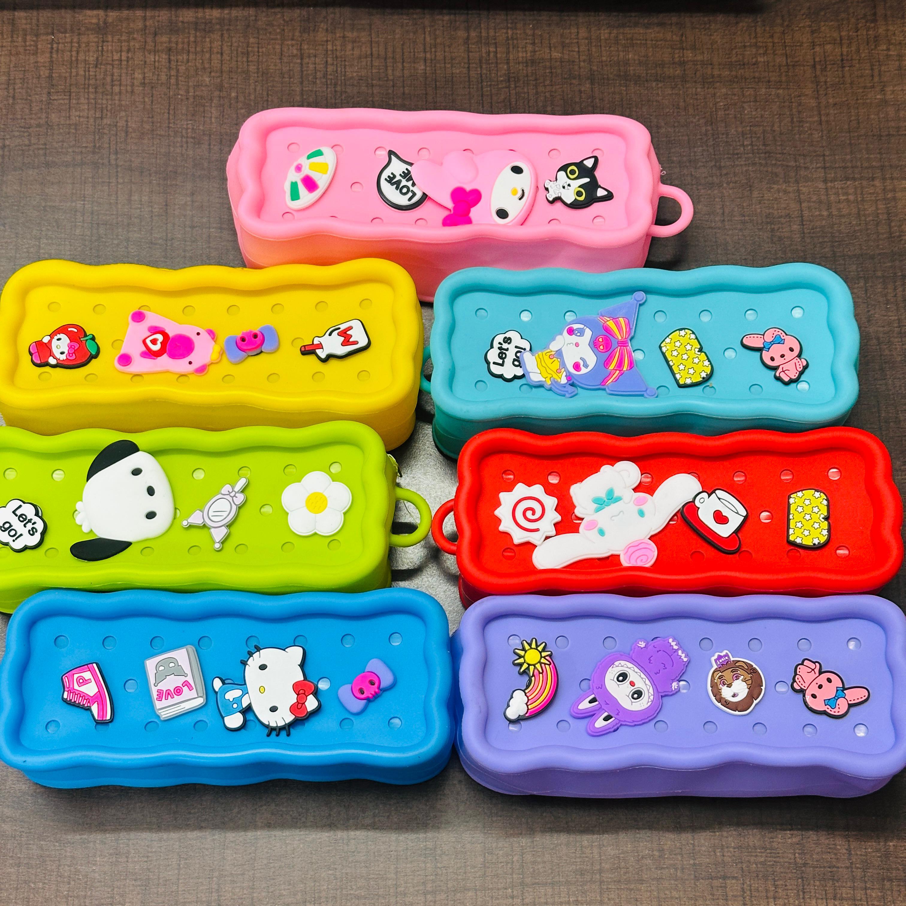 Silicone pencil pouches set of 2pcs