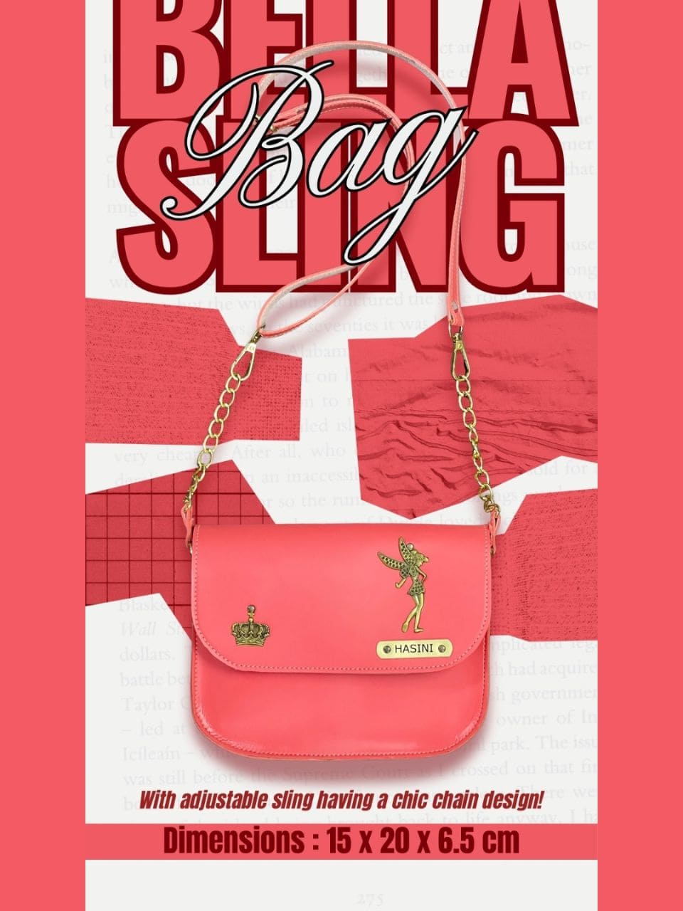 Personalised Bella Sling Bag - Womens